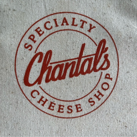 Thermal Bag NWOT | Cheese Shop vintage style white oat cream grey zip - Picture 6 of 6